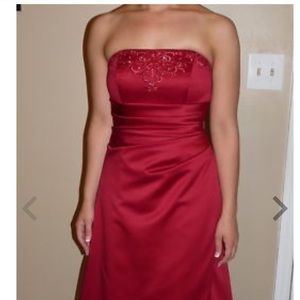 david's bridal apple red bridesmaid dresses